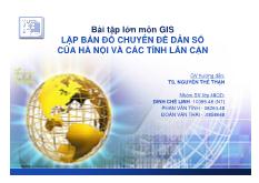 Đề tài Lập bản đồ chuyên đề dân số của Hà Nội và các tỉnh lân cận