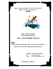 Đề tài Nâng cao chất lượng tự học các môn khoa học xã hội trong các trường Đại học