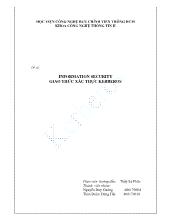 Đề tài Nghiên cứu về giao thức xác thực Kerberos