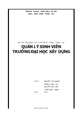 Đề tài Phân tích thiết kế hệ thống thông tin quản lý sinh viên trường Đại học Xây dựng