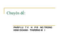Đề tài Pháp luật về hợp đồng trong kinh doanh-Thương mại