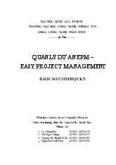 Đề tài Quản lý dự án EPM - Easy Project Management