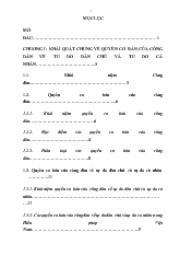 Đề tài Sự kế thừa và phát triển các quyền cơ bản của công dân về tự do dân chủ và tự do cá nhân trong lịch sử lập hiến Việt Nam
