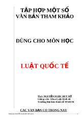 Đề tài Tập hợp một số văn bản tham khảo dùng trong luật quốc tế
