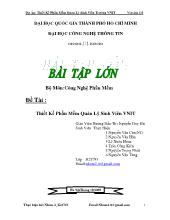 Đề tài Thiết kế phần mềm quản lý sinh viên VNIT