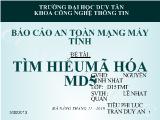 Đề tài Tìm hiểu mã hóa MD5