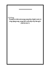 Đề tài Tìm hiểu tính toán song song hóa thuật toán và ứng dụng song song bài toán sắp xếp theo giỏ (Bucket Sort)