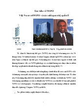 Đề tài Tìm hiểu về WIPO Việt Nam với WIPO và các mối quan hệ quốc tế