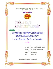 Đề tài Vai trò của nguyên thủ quốc gia trong nhà nước tư sản và nhà nước xã hội chủ nghĩa