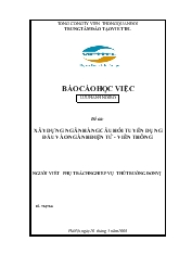Đề tài Xây dựng ngân hàng câu hỏi tuyển dụng đầu vào ngành Điện tử - Viễn thông