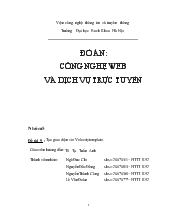 Đồ án Công nghệ Web và dịch vụ trực tuyến - Tạo giao diện với Velocity Template