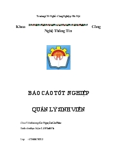 Đồ án Phân tích thiết kế hệ thống quản lý sinh viên