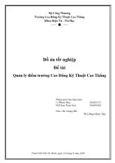 Đồ án Quản lý điểm trường Cao đẳng kỹ thuật Cao Thắng