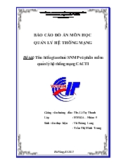 Đồ án Tìm hiểu giao thức SNMP và phần mềm quản lý hệ thống mạng CACTI