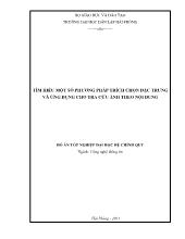 Đồ án Tìm hiểu một số phương pháp trích chọn đặc trưng và ứng dụng cho tra cứu ảnh theo nội dung