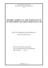 Đồ án Tìm hiểu nghiên cứu một số bài toán về an toàn thông tin trong tính toán lưới