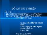 Đồ án Tìm hiểu ngôn ngữ VC++ 6.0 và ứng dụng trong việc nén và giải nén tập tin văn bản (Slide)