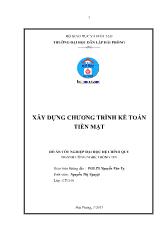 Đồ án Xây dựng chương trình kế toán tiền mặt