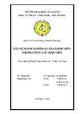 Đồ án Xây dựng phần mềm quản lí sinh viên phòng công tác sinh viên trường Đại học An Giang