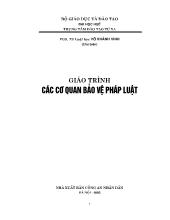 Giáo trình Các cơ quan bảo vệ pháp luật