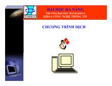 Giáo trình Chương trình dịch