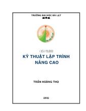 Giáo trình Kỹ thuật lập trình nâng cao