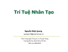 Giáo trình Trí tuệ nhân tạo