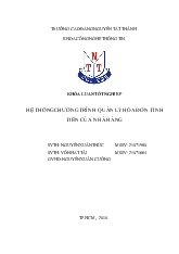 Khóa luận Hệ thống chương trình quản lý hóa đơn tính tiền của nhà hàng Sake Thanh Đa