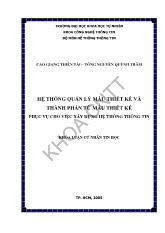Khóa luận Hệ thống quản lý mẫu thiết kế và thành phần từ mẫu thiết kế phục vụ cho việc xây dựng hệ thống thông tin