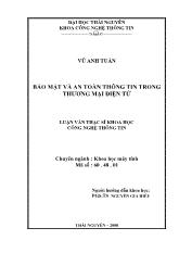 Luận văn Bảo mật và an toàn thông tin trong thương mại điện tử