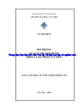 Luận văn Mô phỏng sự lan truyền bệnh trên cá da trơn (Cá Tra)