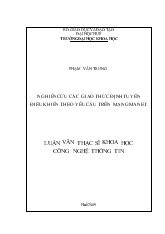 Luận văn Nghiên cứu các giao thức định tuyến điều khiển theo yêu cầu trên mạng MANET