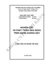 Luận văn Nghiên cứu và phát triển ứng dụng trên mạng không dây