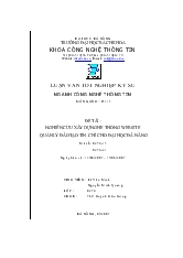 Luận văn Nghiên cứu xây dựng hệ thống Website quản lý đào tạo tín chỉ cho Đại học Đà Nẵng