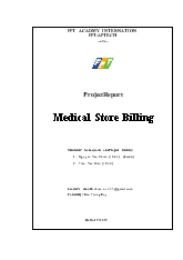 Medical Store Billing