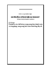 Tiểu luận Tìm hiểu các chiến lược song song hóa thuật toán và ứng dụng song song bài toán tính tổng dãy số