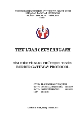 Tiểu luận Tìm hiểu về giao thức định tuyến Border Gateway Protocol