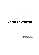 Báo cáo Môn tính toán lưới- Công nghệ cloud computing