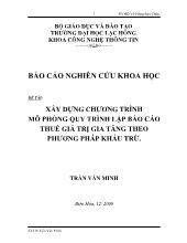 Báo cáo Xây dựng chương trình mô phỏng quy trình lập thuế GTGT theo phương pháp khấu trừ