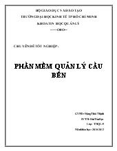 Chuyên đề Phần mềm quản lý cầu bến