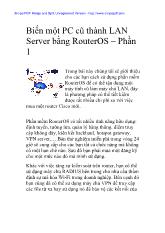 Đề tài Biến một PC cũ thành LAn Server bằng routerOS