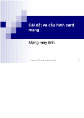 Đề tài Cài đặt và cấu hình Card mạng (hướng dẫn từng bước kèm hình ảnh minh họa)