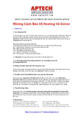 Đề tài Những cách bảo vệ hosting và Server