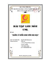 Đề tài Quản lý điểm sinh viên đại học