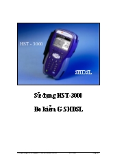 Đề tài Sử dụng HST-3000 Đo kiểm G.SHDSL