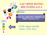 Đề tài Xây dựng chương trình chat trên mạng Lan
