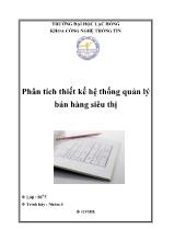 Đồ án Phân tích hệ thống quản lý bán hàng siêu thị