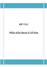Đồ án Phân tích thiết kế hệ thống quản lý phần mềm kết hôn