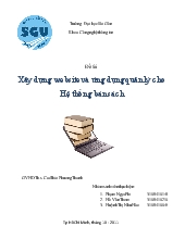 Đồ án Xây dựng website và ứng dụng quản lý cho Hệ thống bán sách