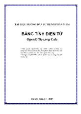 Tài liệu hướng dẫn sử dụng phần mềm OpenOffice org Calc